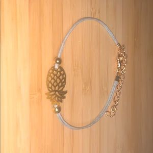 Pineapple Blue and Gold Bracelet